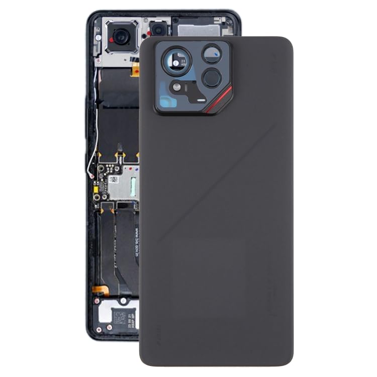 Lkfyyds for ASUS ROG Phone 9 Pro 5G Glass Battery Back Cover with Camera Frame(Matte Black)