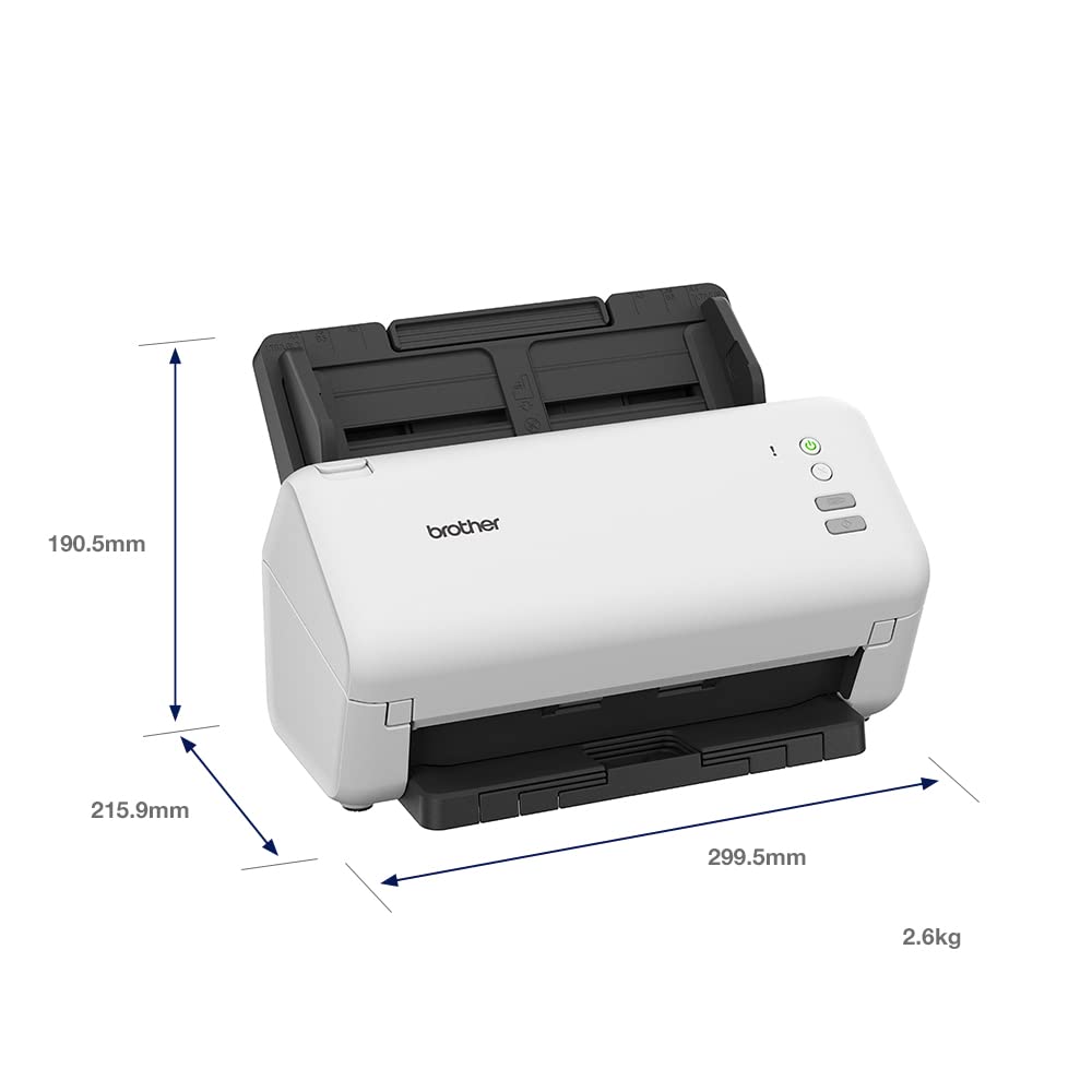 Brother ADS-4100 Desktop Document Scanner |SuperSpeed USB 3.0 | Double-sided | 60 Sheet ADF, UK Plug - 4
