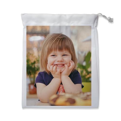 Kadoo Regalos Bolsa Merienda Personalizada con Foto y Texto o Nombre para Niños | Vuelta al Colegio/Guardería