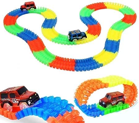 LUCHILE Race Car Magic Track Racer Car Toy Flexible Bends Tracks Play Set for Kids (Multicolor) (B0BR47K6CR) Amazon Price History, Amazon Price Tracker