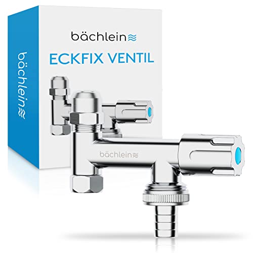 Bächlein Universal Zusatzventil - Eckfix-Geräteventil aus Messing mit Rückflussverhinderer Bächlein Universal Zusatzventil - Eckfix-Geräteventil aus Messing mit Rückflussverhinderer