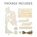 NUPTIO Unique Wedding Guest Book Alternative, Rustic Guest Registry with 50pcs Wooden Hearts, Wood Tree Frame Drop Box Guest Books with Stand (15.4