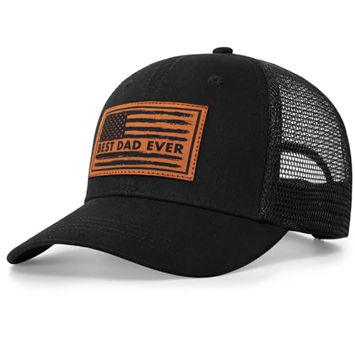 Image of Papa Dad Trucker Hat - Adjustable Men's Snapback Hats for Dad Grandpa, Fathers Day Birthday Gifts from Daughter Son