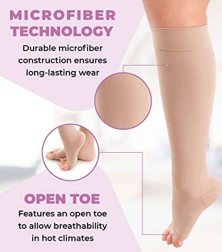 Image of GABRIALLA Graduated Microfiber Women Strong Compression Stockings
