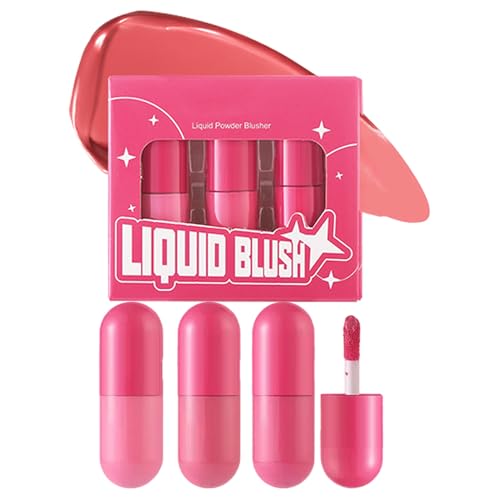 Rubor líquido, rubor de larga duración, colorete líquido, color rojo, resaltador ligero, aspecto esculpido naturalmente para maquillaje de belleza