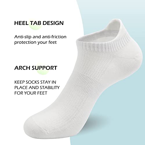SERISIMPLE Women Ultra Thin Socks Viscose Bamboo Low Cut No Show Ventilating Ankle Anti Odor Arch Support Mesh Socks 5 Pairs2
