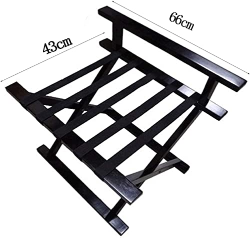 Porte-bagages pliable en bois massif pour valise et chambre d'amis - 8