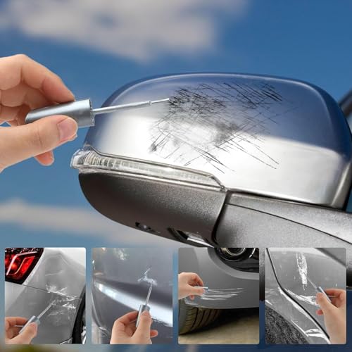 Image of Car Scratch Remover Touch Up Paint Pen Automotive Car Paint Pen 2 In 1 Car Paint Scratch Repair for Deep Scratches Special-Purpose Car Paint (Silver)