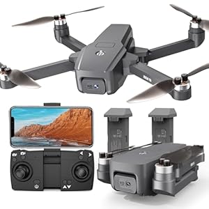 16P Brushless Motor Drone with 1080p Camera for Adults 5G Wifi Adjustable Lens One Touch Takeoff/Landing Altitude Hold Mini Foldable Drone with 2 Batteries RC Quadcopter Toys Gift for