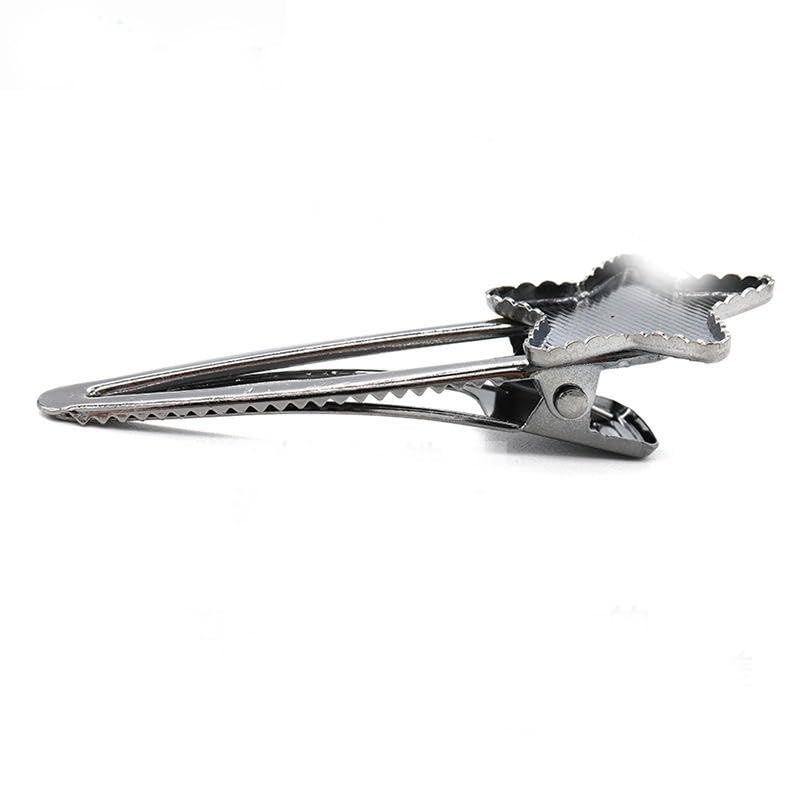 73*30MM 50 Uds. Pinzas para el cabello de Metal con forma de estrella, bandeja, pasadores para el cabello, horquillas para el cabello con bandeja en blanco, bandejas con configuración de bisel r
