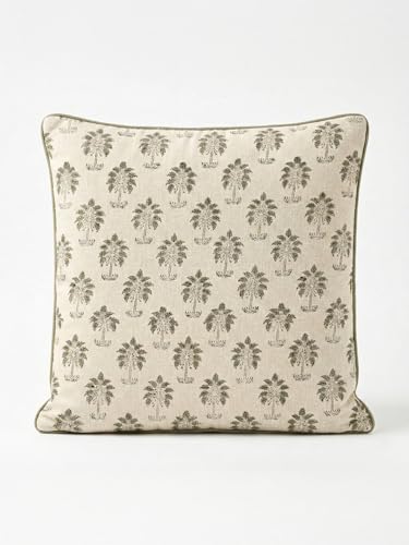 Image of Kusum Hand Block Print Cushion Covers | 100% Cotton Fabric | Decorative Throw Pillow Covers for Sofa, Bed & Living Room | Soft & Durable Jaipuri Cushion Cover | Size - 16 x 16 Inches | Set of 2