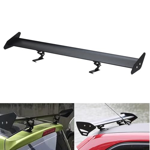 Aileron arrière en aluminium noir Alvorox de 100 cm pour une stabilité automobile renforcée