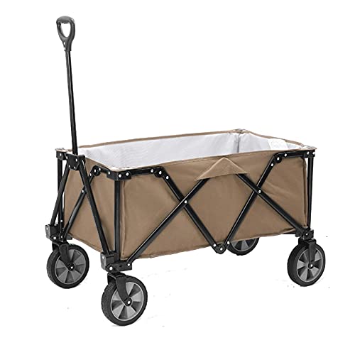 Carro de la compra plegable, plegable para exteriores, carrito de jardín resistente, asa ajustable, para ir de compras, playa al aire libre