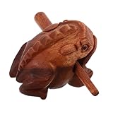 Alasum 木製カエル形打楽器 約 カエルの鳴き声管 音楽教育用楽器 棚飾りとしても使用可能な動物モデル