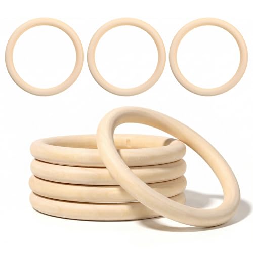 50 PCS 100mm Wooden Rings image