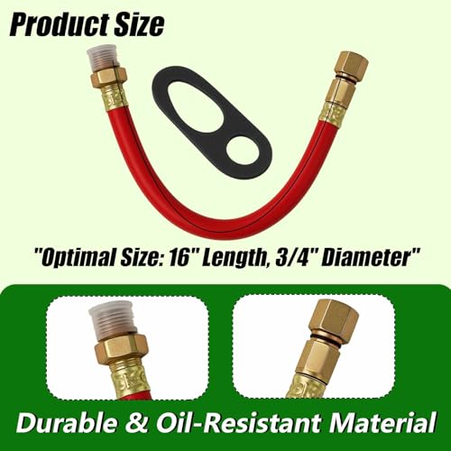 Image of Fits 510440902 Oil Drain Hose Compatible with Kawasaki FH, FR, FS, FT, FX Engines & Kubota Z412, Z122R & Toro Timecutter Turfmaster