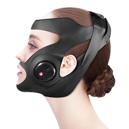 Double Chin Reducer Electric V-Shaped Thin Face Slimming Cheek Mask Massager Facial Lifting Machine V-Line Lift Up Bandage Therapy Device