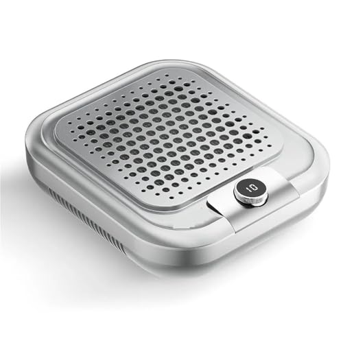 Colector de polvo de uñas, plumero profesional al vacío para uñas acrílicas con 2 filtros reutilizables, potente taladro de uñas para una eliminación eficiente del polvo