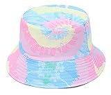 TAILLE : Taille unique EOZY Chapeau Bob Femme Homme Chapeau de Soleil Unisexe Pêcheur Randonnée Outdoor Casual Anti-UV Voyage Vintage Été (Bleu Rose)