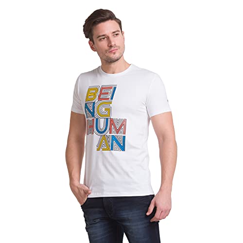 Image of Being Human Navy Regular Fit Round Neck Men's T-Shirt Clothing