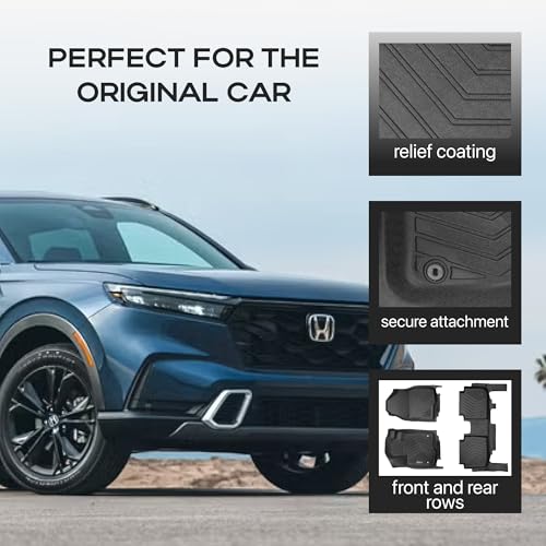 Compatible with Honda CR-V 2023-2025 – Custom Fit All-Weather Protection, TPE Car Mats Full Set