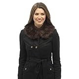 OCTAVE Damen weiches Kunst Fell Kragen Schal Neckwarmer – perfekt für den Winter