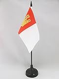 mesas bandera vivar Material : Poliester 100D AZ FLAG Bandera de Mesa de Castilla-LA Mancha 15x10cm - BANDERINA de DESPACHO Castellano-MANCHEGA 10 x 15 cm