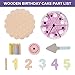 WoodenEdu Pretend Play Food for Toddlers 2-5,Wooden Birthday Fake Cake with Candles and Numbers,Tea Party Learning Kitchen Gift Toys for Boys Girls (Cream Cake)