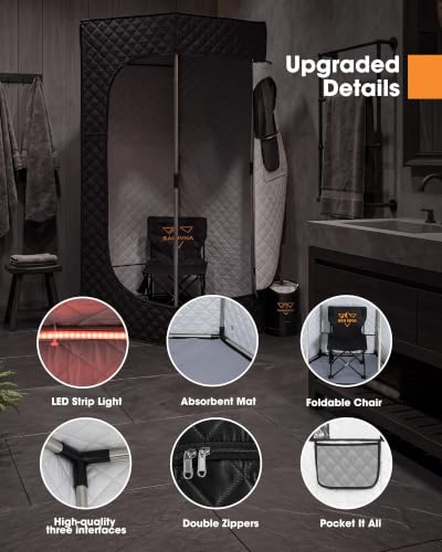 SAN HIMA Portable Sauna for Home, Red Light Therapy Indoor Sauna Box - Image 5
