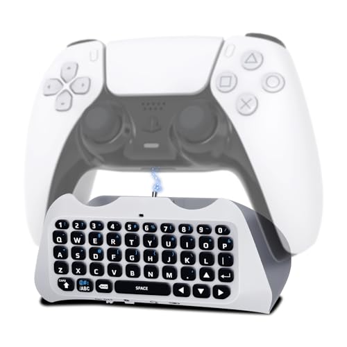 Teclado Externo, Teclado Sem Fio Controller BT Externo Disponível, Construído em Alto-falante, Branco