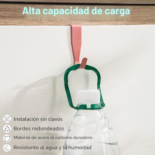 Miniatura 7 de Callysonic 4 Colgador Puerta, Colgantes Perchero Puerta, Resistentes Ganchos Para Colgar, Percha Uerta Para Dormitorio, Baño, Cocina, Armario Multicolor