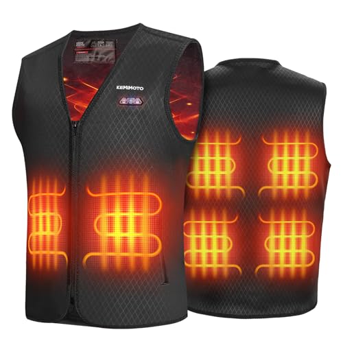 KEMIMOTO Heated Vest for Men, Electric Warming Vest for Hunting & Winter Sports (Battery Not Included)