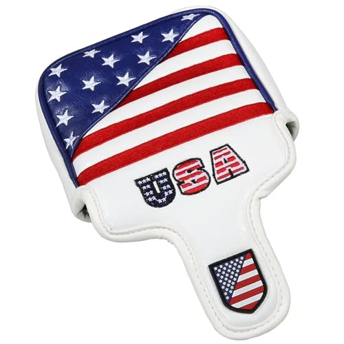 Couvre-putter square mallet américain sur le parcours de golf