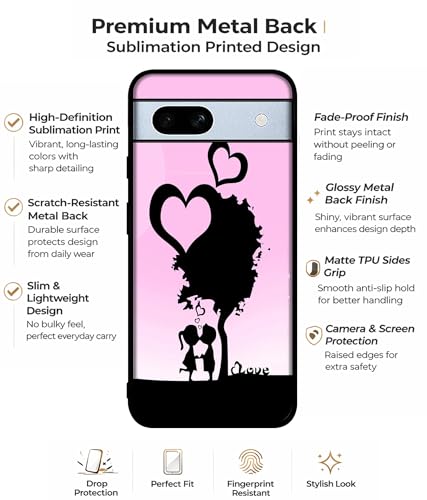 Image of Sweet Love Design Premium 2D Printed Metal Back Case Cover for Google Pixel 7A 5G