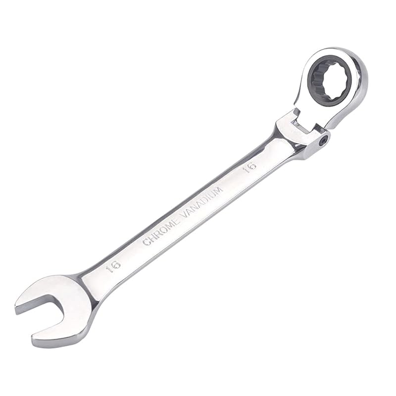 Chave Combinada com Catraca e Cabeça Flexível FLZOSPER 16 mm, 72 dentes, Aço Cromo-Vanádio