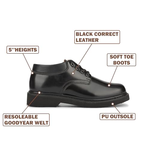 Oxford Men's Black Slip Resistant Durable Fashion Breathable EH Work Shoes 821023