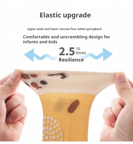 Baby Toddler Knee High Non Slip Socks Girl Boy Non-Skid Socks Newborn Infant Floor Crawling Stockings 5 Packs2