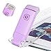 BIGMONAT Book Reading Light USB Rechargeable Bookmark Light, LED Clip on Book Lights, Reading Lights for Books in Bed, Small Book Light for Kids, 2 Brightness Adjustable for Eye Protection,Violet