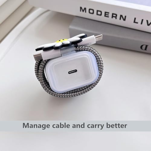 Image of Protective Charger Case for iPhone 18W 20W iPhone 15 14 13 12 11 Pro Max Charging Cable Charger Protective Cover Data Cable Protective Sleeve -(New Sunflower)
