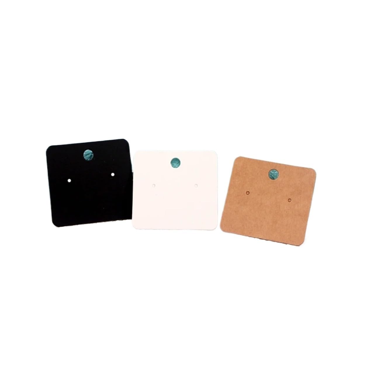 Karty na kolczyki 600 szt. Mały papier 5x4,5 cm Biżuteria Kolczyki do uszu Wyświetlacz Opakowanie Posiadacze kart Cena Wiszące metki(Black)