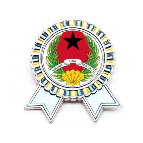 Broche Guinée-Bissau emblème national en métal cadeau culturel