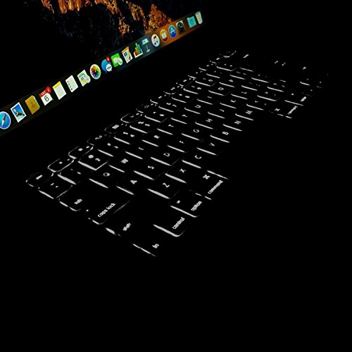 Mosiso Silicone Keyboard Cover Protective Skin Compatible With Macbook Pro 13 Inch 2017 2016 Release A1708 Without Touch Bar & Compatible With Macbook 12 Inch A1534, Clear #TOP1