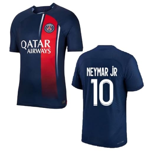 Neymar 10 Football Club Team Home Jersey T-Shirt 2023/2024 (Kids,Boys,Men)