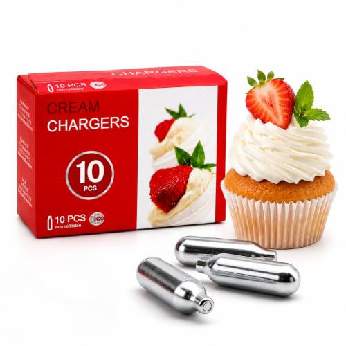 Whipped Cream Charger (10 Count) 8g N2O, Nitrous Oxide Cartr...
