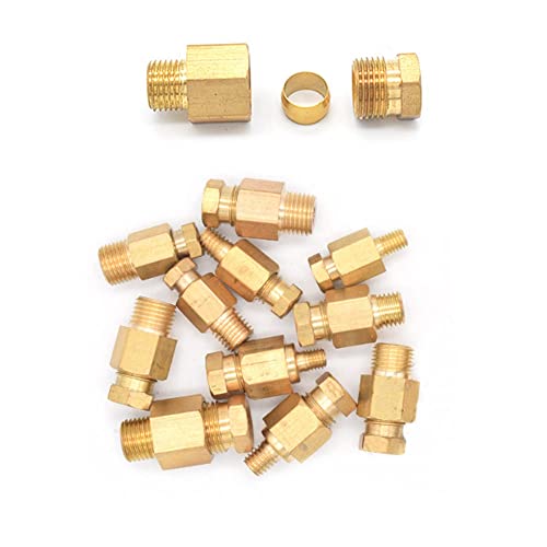 Accesorio de tubería de acero inoxidable con conector de compresión y casquillo de 6mm M5 3