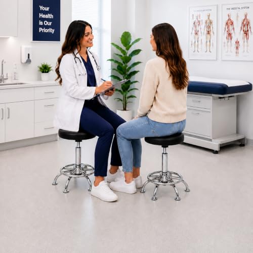 Image of NGFC Doctor Stool with Adjustable Height || Sitting Stools for Home /Doctor /Medical /Salon /Warehouse /Garage (Black, Pack of 5)