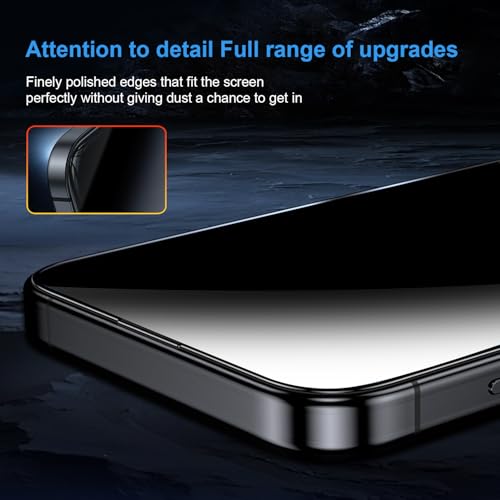 Image of OneFish Screen Protector for iPhone 14 Pro Max 360 Privacy, 2 Pack