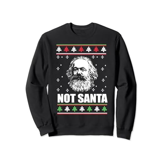 NOT SANTA Karl Marx Suéter feo de Navidad Meme Comunista Sudadera