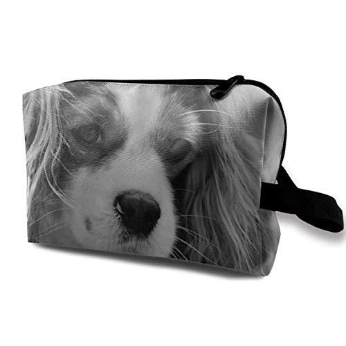 Preisvergleich Produktbild Schwarzweiss-Hund Tier niedlich Haustier Kosmetiktasche tragbare entzückende geräumige Reise Make-up Taschen Bleistift Paket Organizer