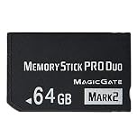 LICHIFIT 64GB Memory Stick Pro Duo Memory Card Thumb Drive Flash Drive Bulk for Sony PSP 2000 3000 High-speed Black